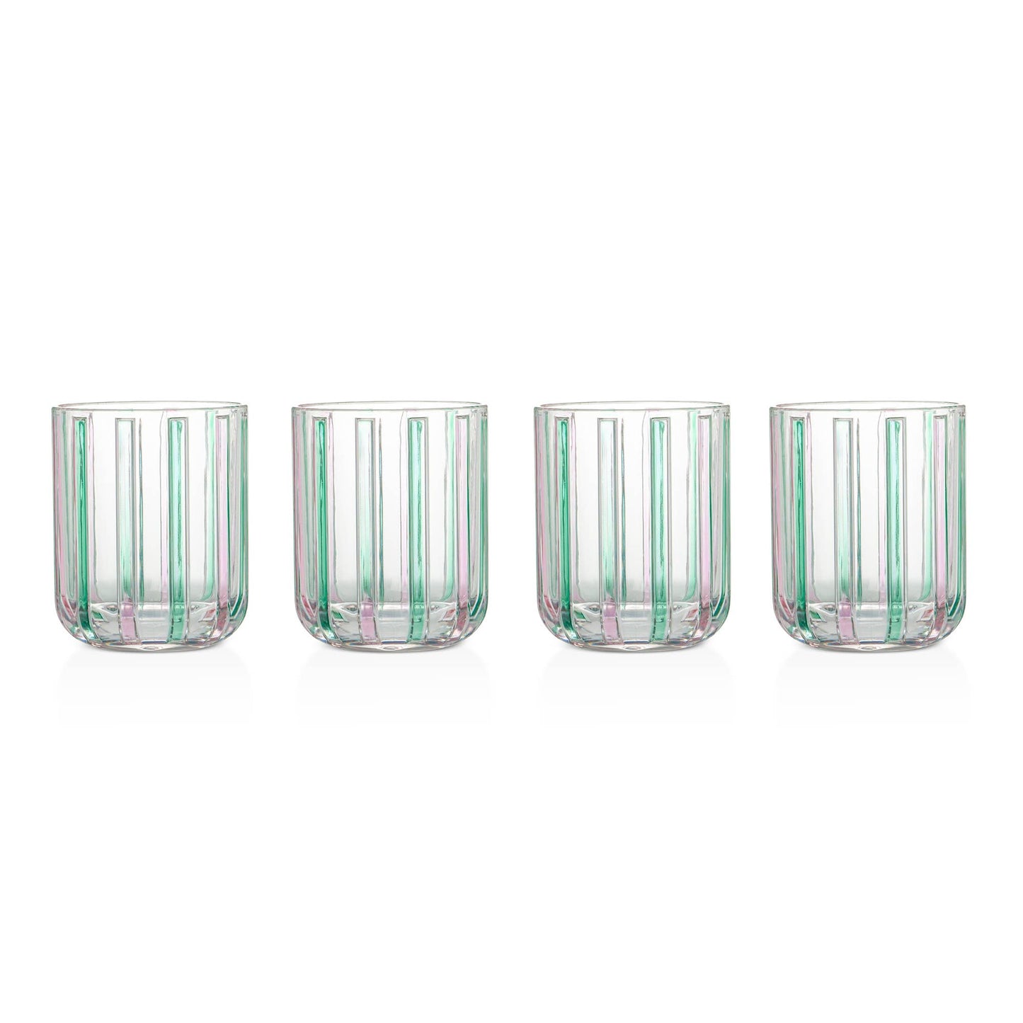 4pk 13.5oz Embossed Tumbler - Stripe ARF/PIS