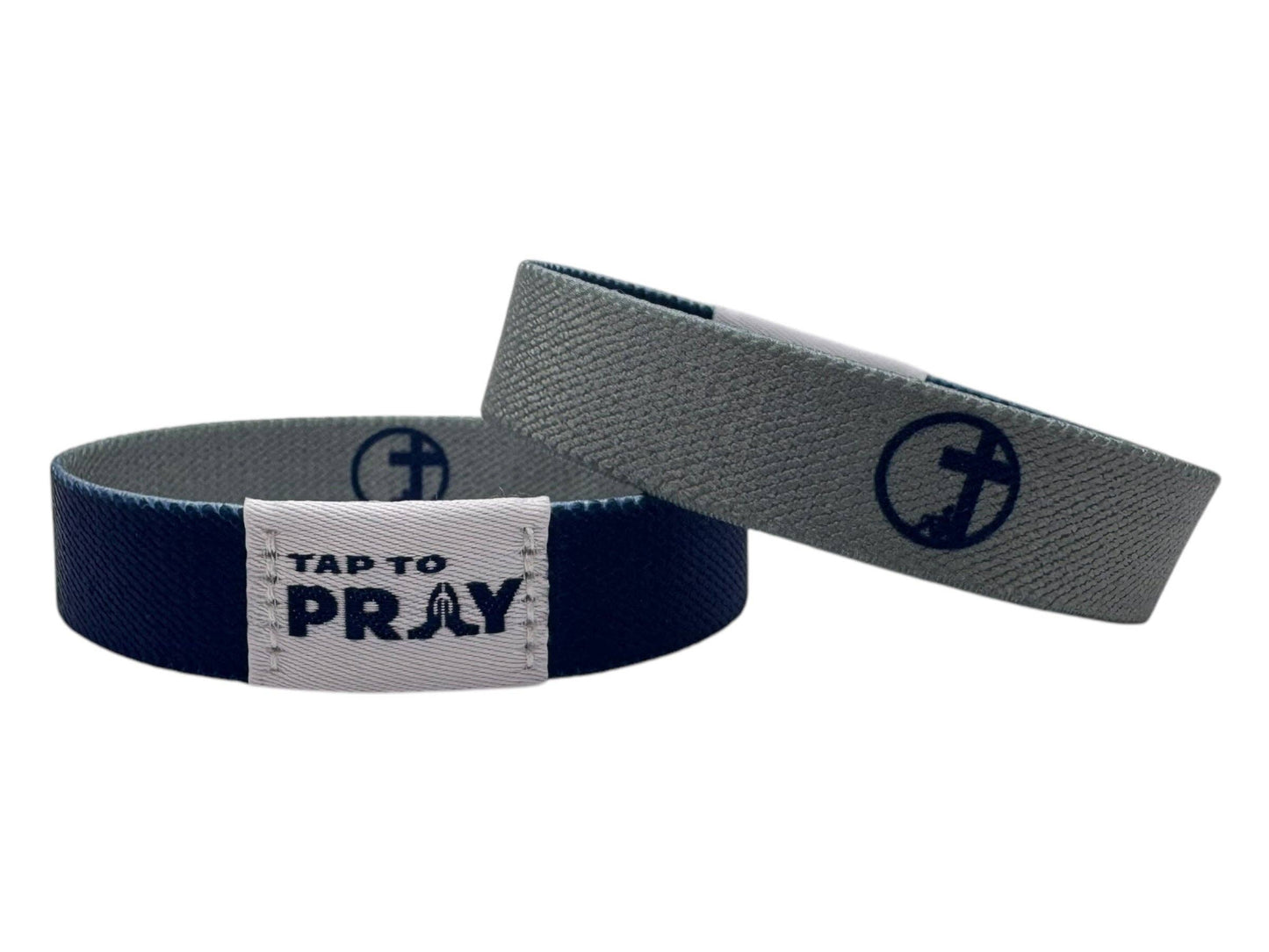 Tap To Pray™ Wristbands - Navy & Grey: X-Small