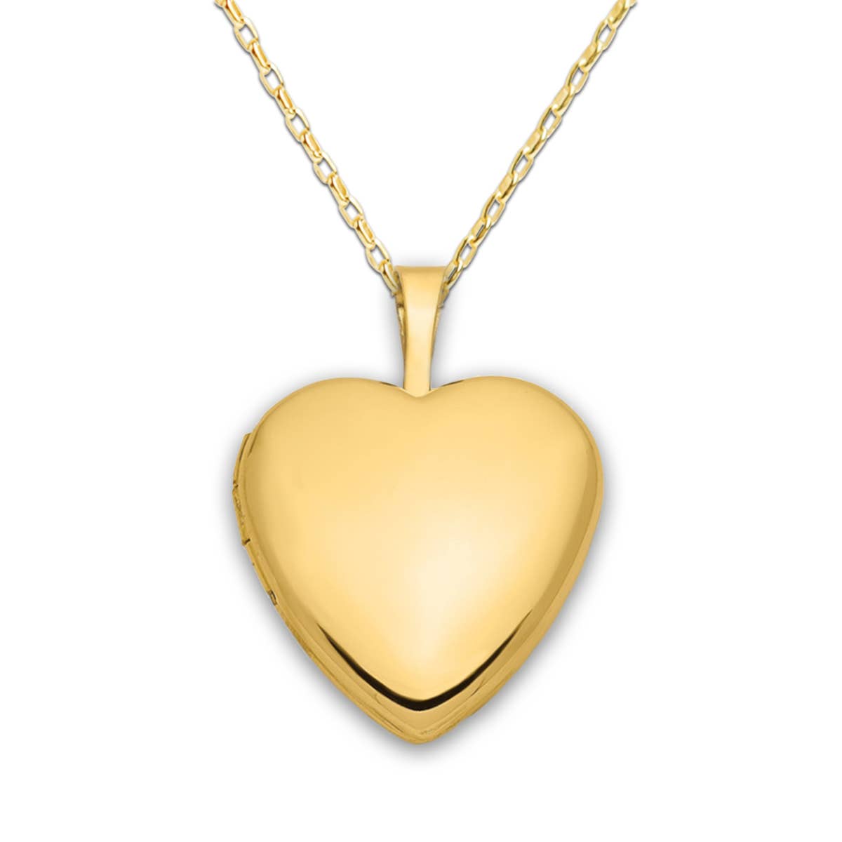 14K Gold-Plated Heart Locket for Little Girls and Kids: 14 inch