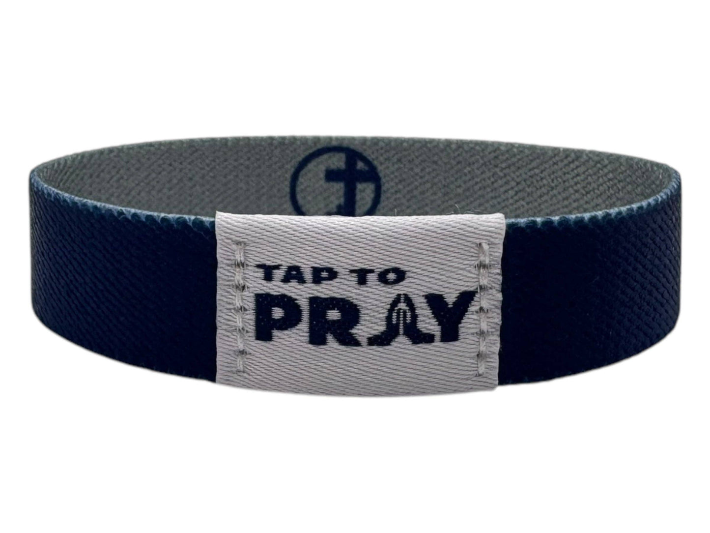 Tap To Pray™ Wristbands - Navy & Grey: X-Small