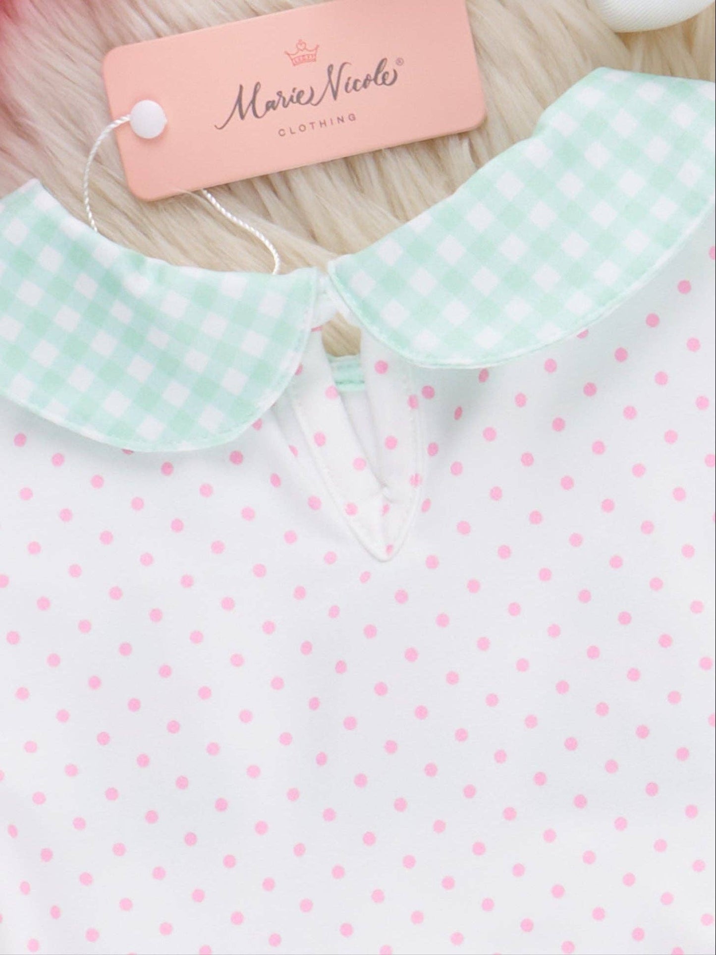 Polka Dottie Christmas Tree Embroidered Bubble Romper: 18/24MOS