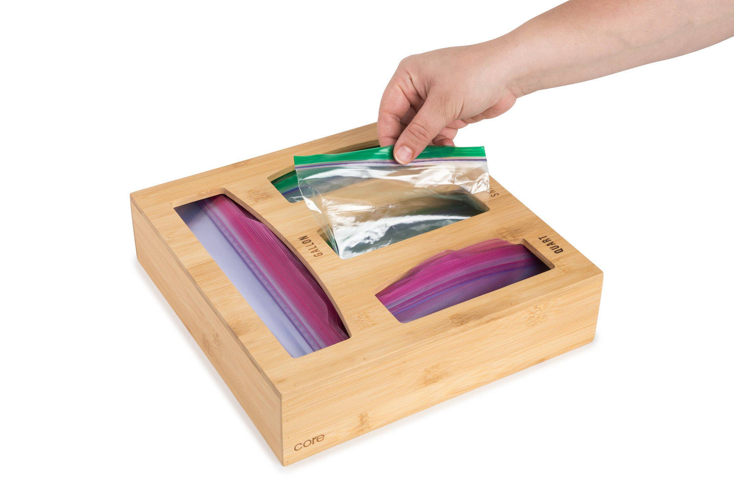 Bamboo Multi Plastic Bag Organizer
