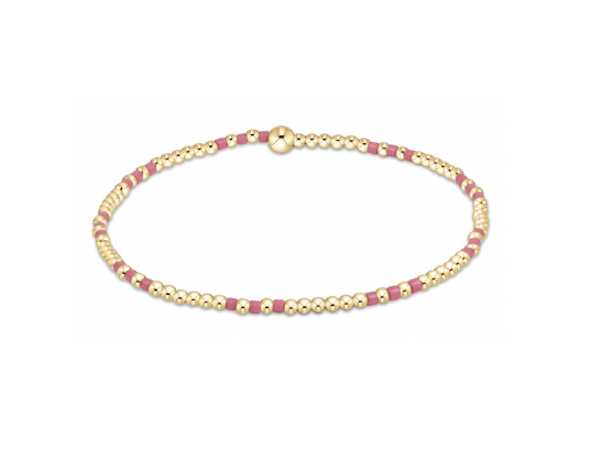 Enewton - Hope Joy Pattern 2mm Bead Bracelet - Bright Pink