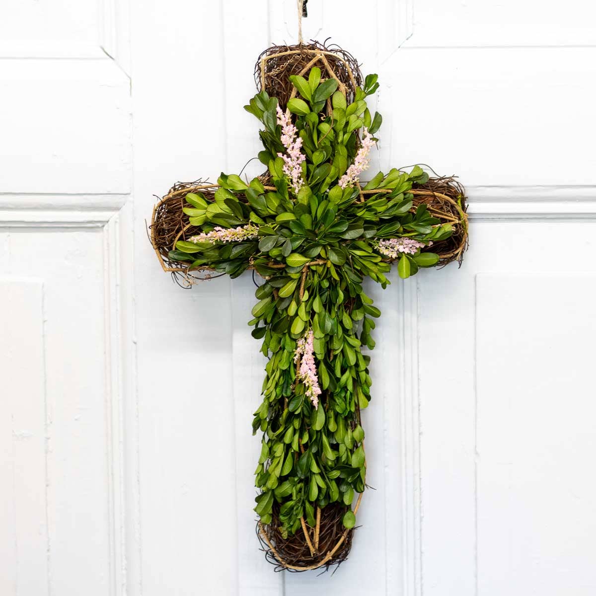 Selah Cross Door Décor Natural 11.8x3.5x18.5