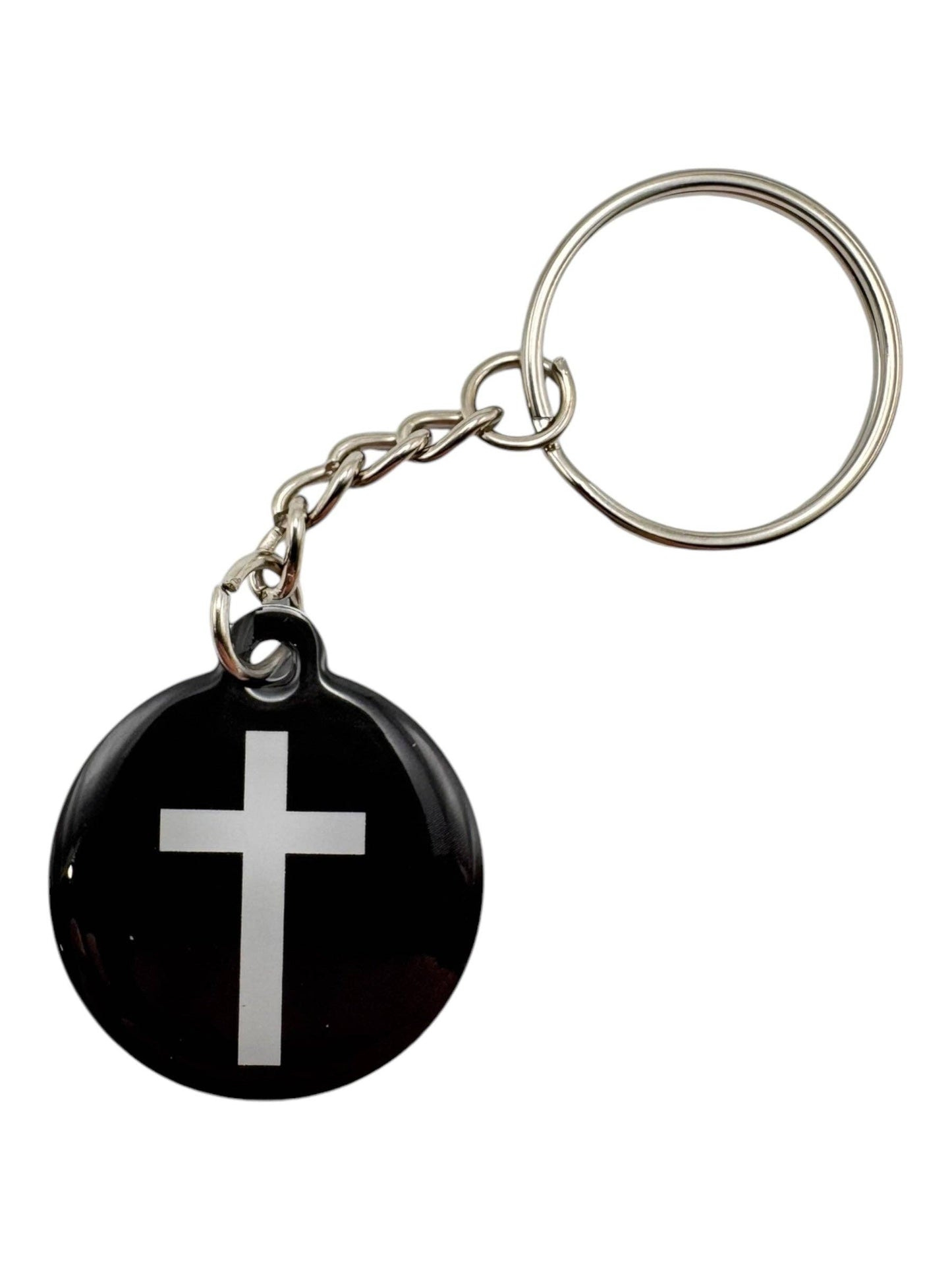 Tap To Pray™ - Prayer Tag Keychains: White + God Is Greater