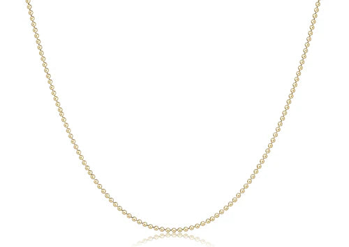 15” chocker classic beaded chain- gold