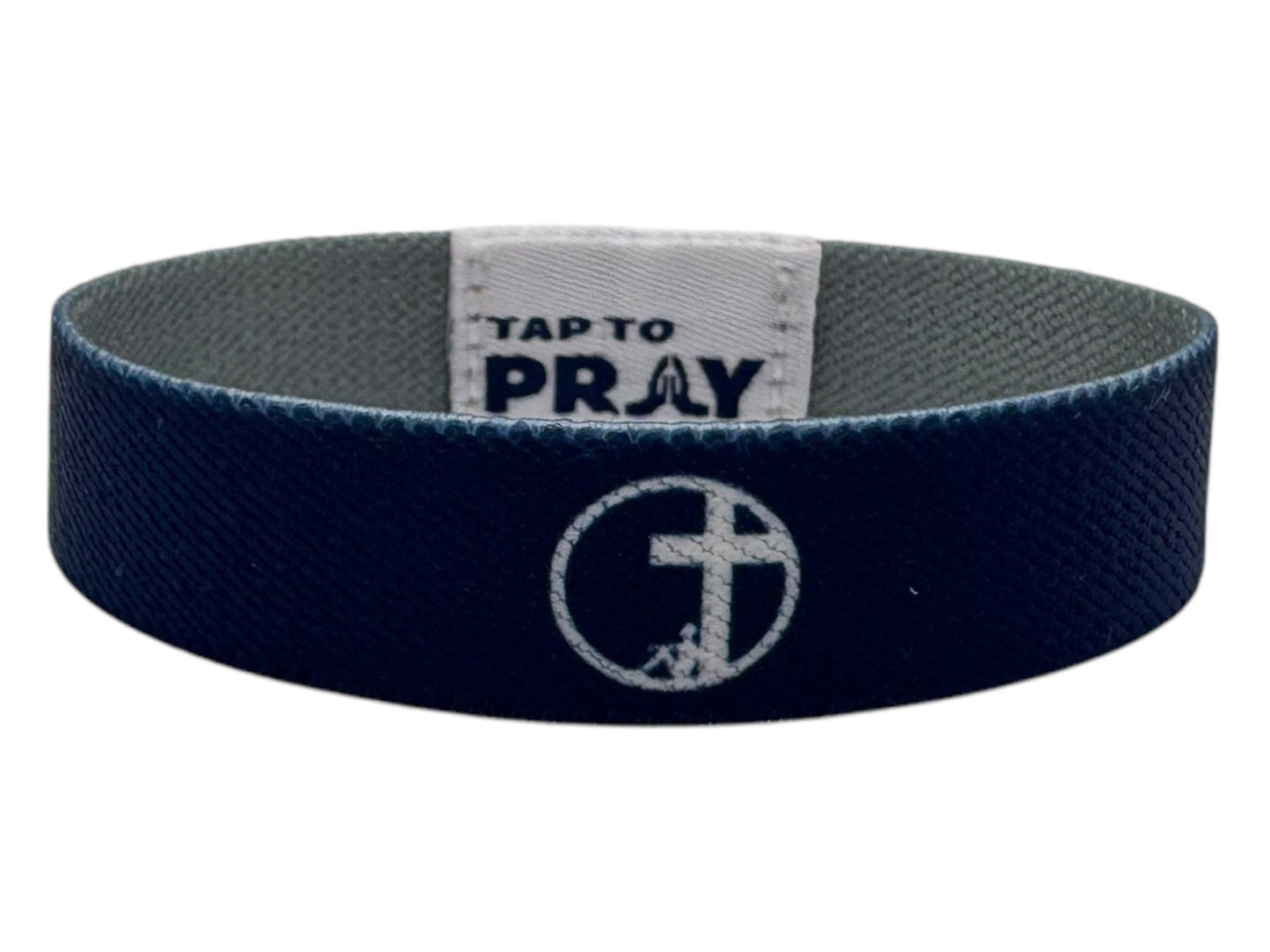 Tap To Pray™ Wristbands - Navy & Grey: X-Small