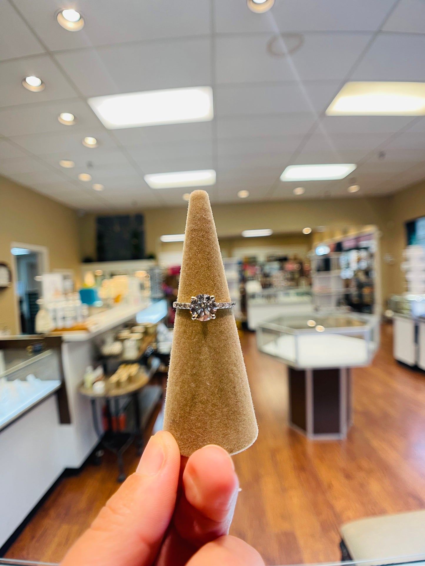 Hidden Halo Engagement Ring