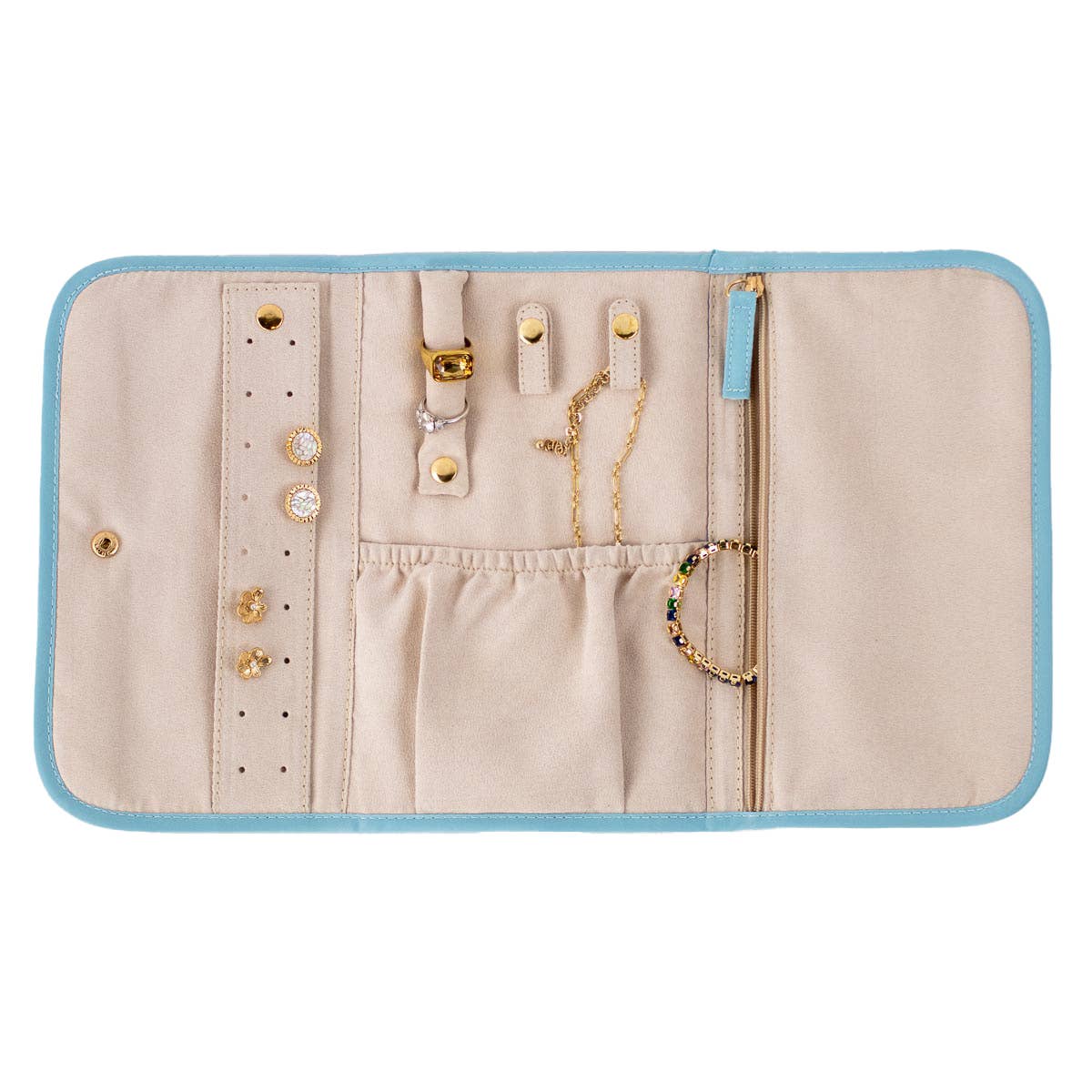 Kate Jewelry Roll Blue 8.5x15