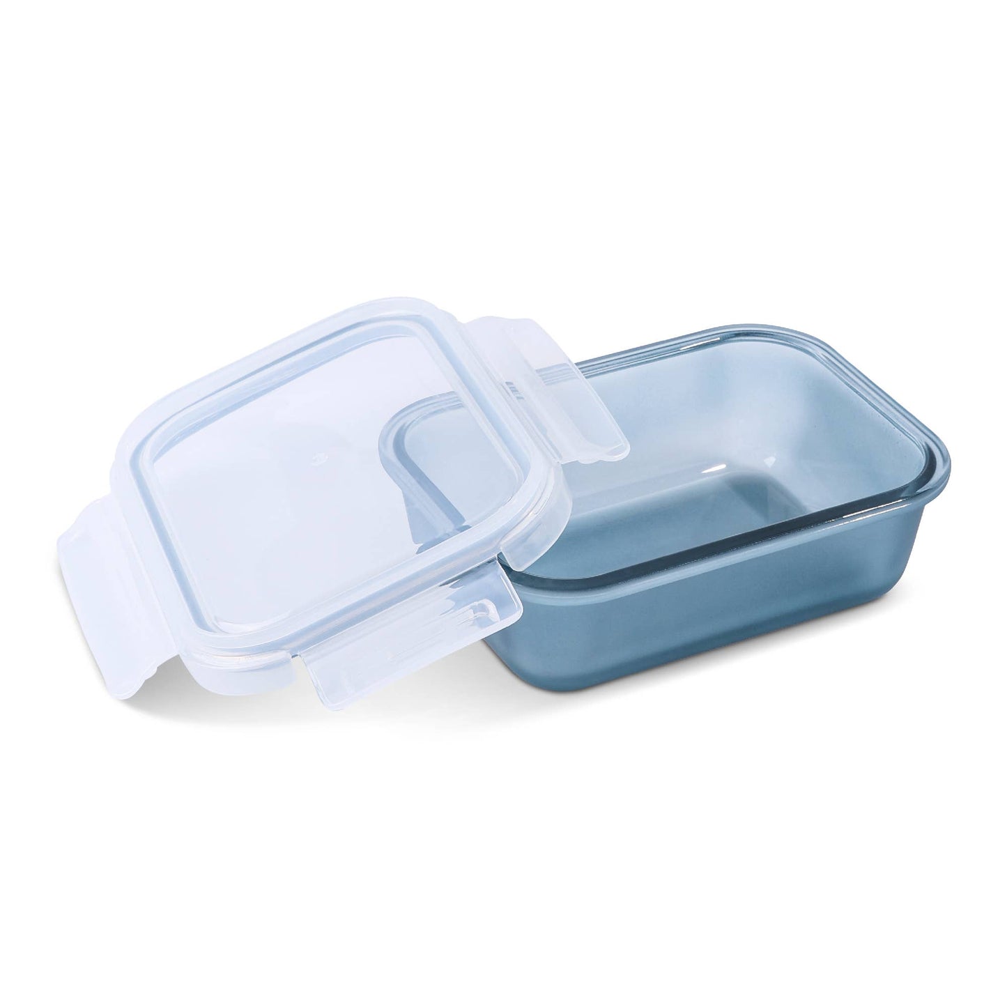 21.6oz Silicone Glass Food Storage Container - Denim