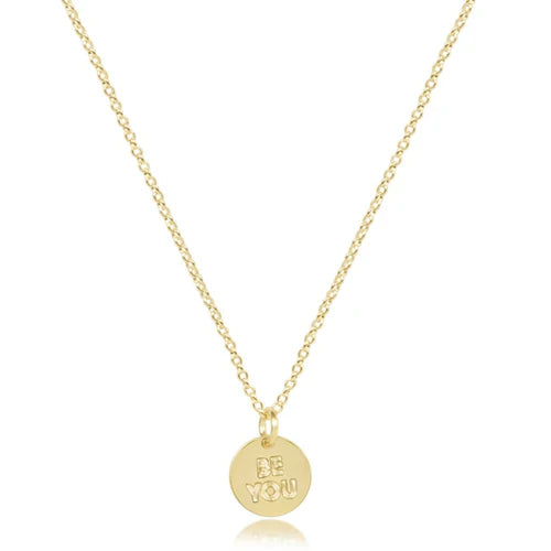 Egirl 14” necklace gold - be you. Small gold disc