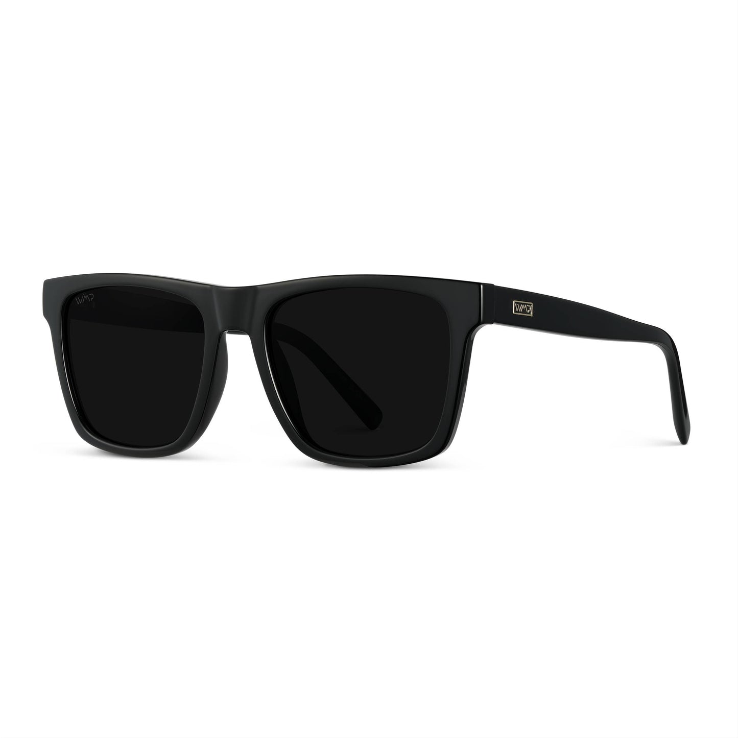 Denver - Men's Polarized Square Sunglasses : Black / Triple Black Lens