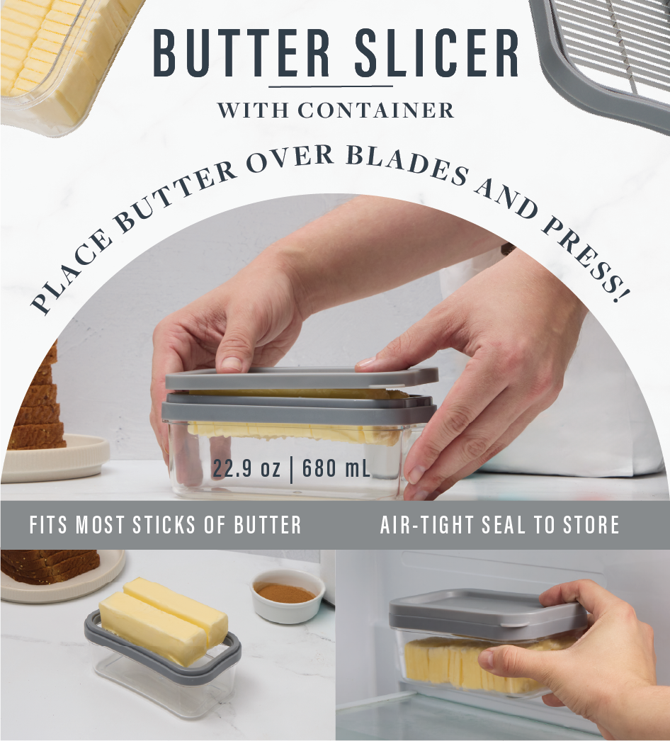 Butter Slicer with Container - Smoke