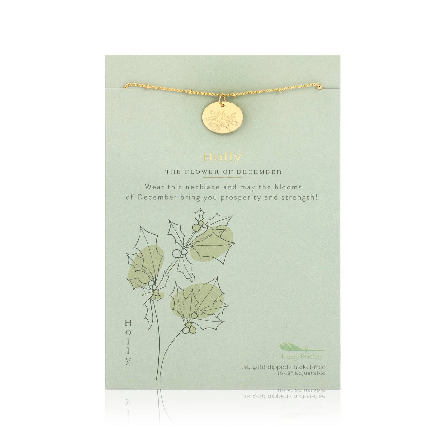 Birth Flower Necklace - Gold: November