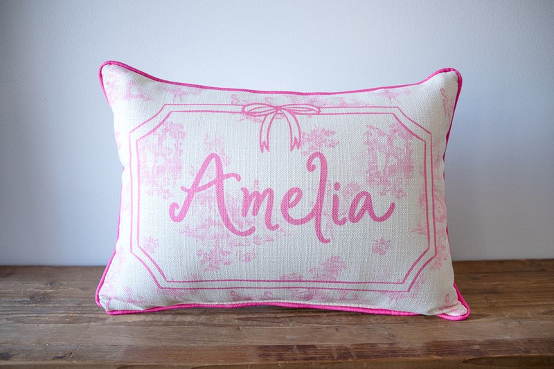 BALLET TOILE NAME PILLOW