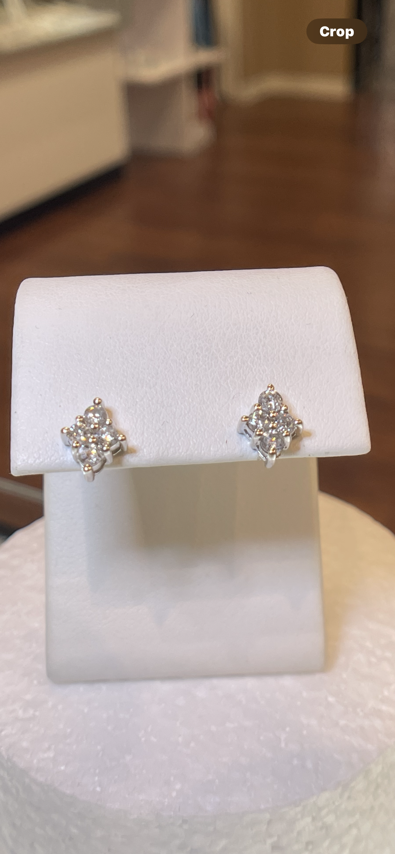 Diamond stud earrings