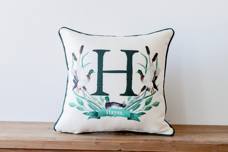 MALLARD INITIAL CREST PILLOW