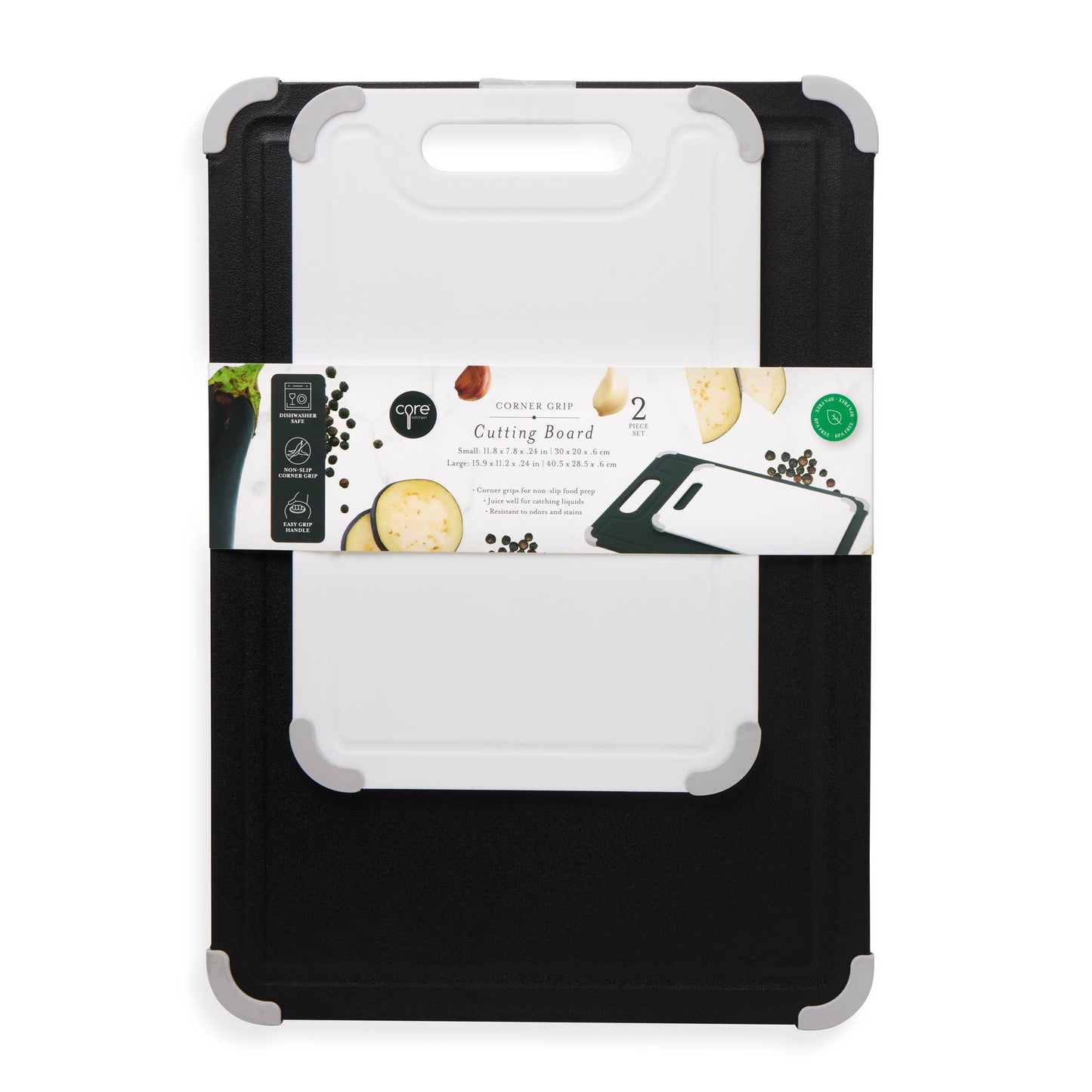 2pc Corner Grip Poly Board Set - WHT/ONX/WDS