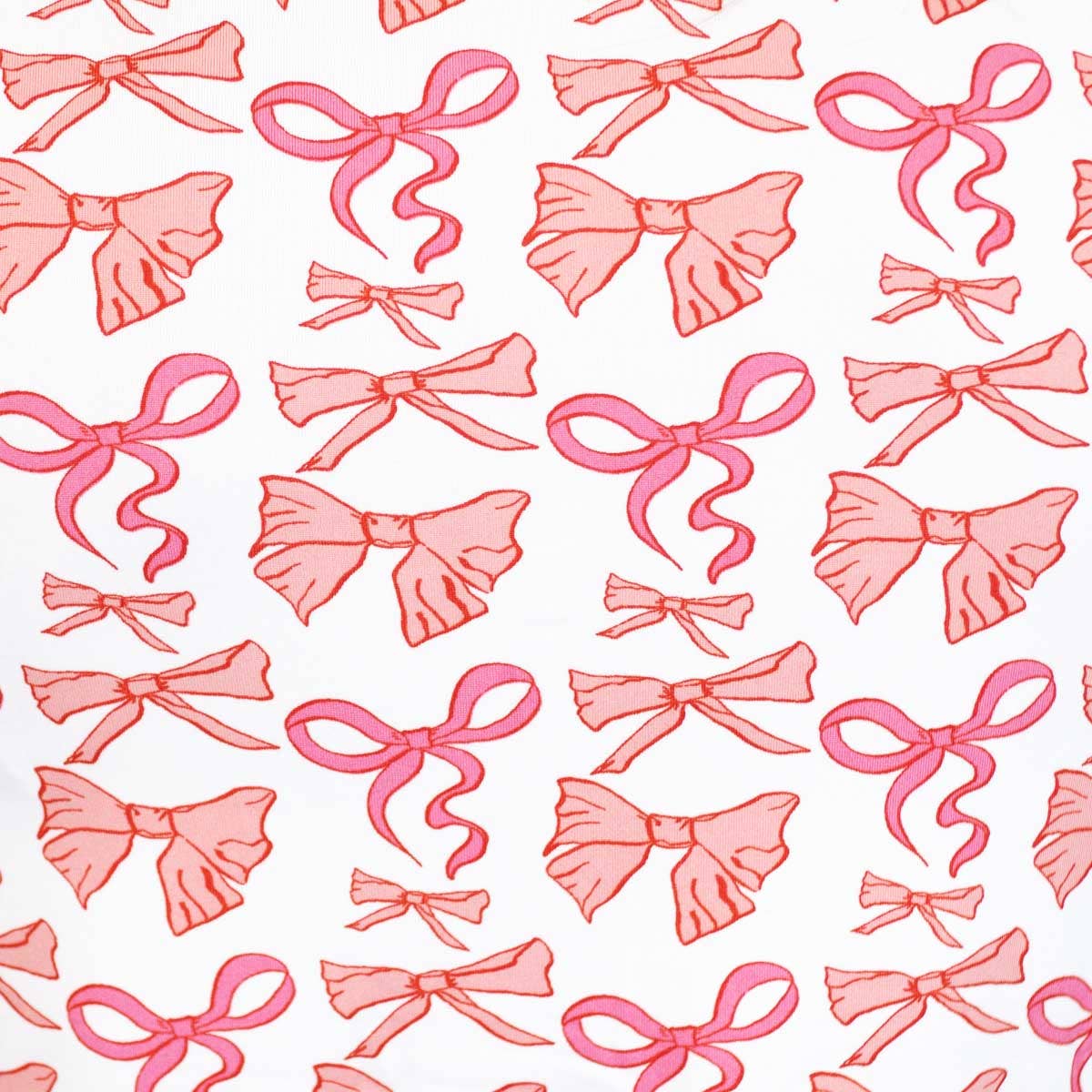 Girl's Sutton Bow Sleep Short Set White/Pink -Asst.: Small (6-7)