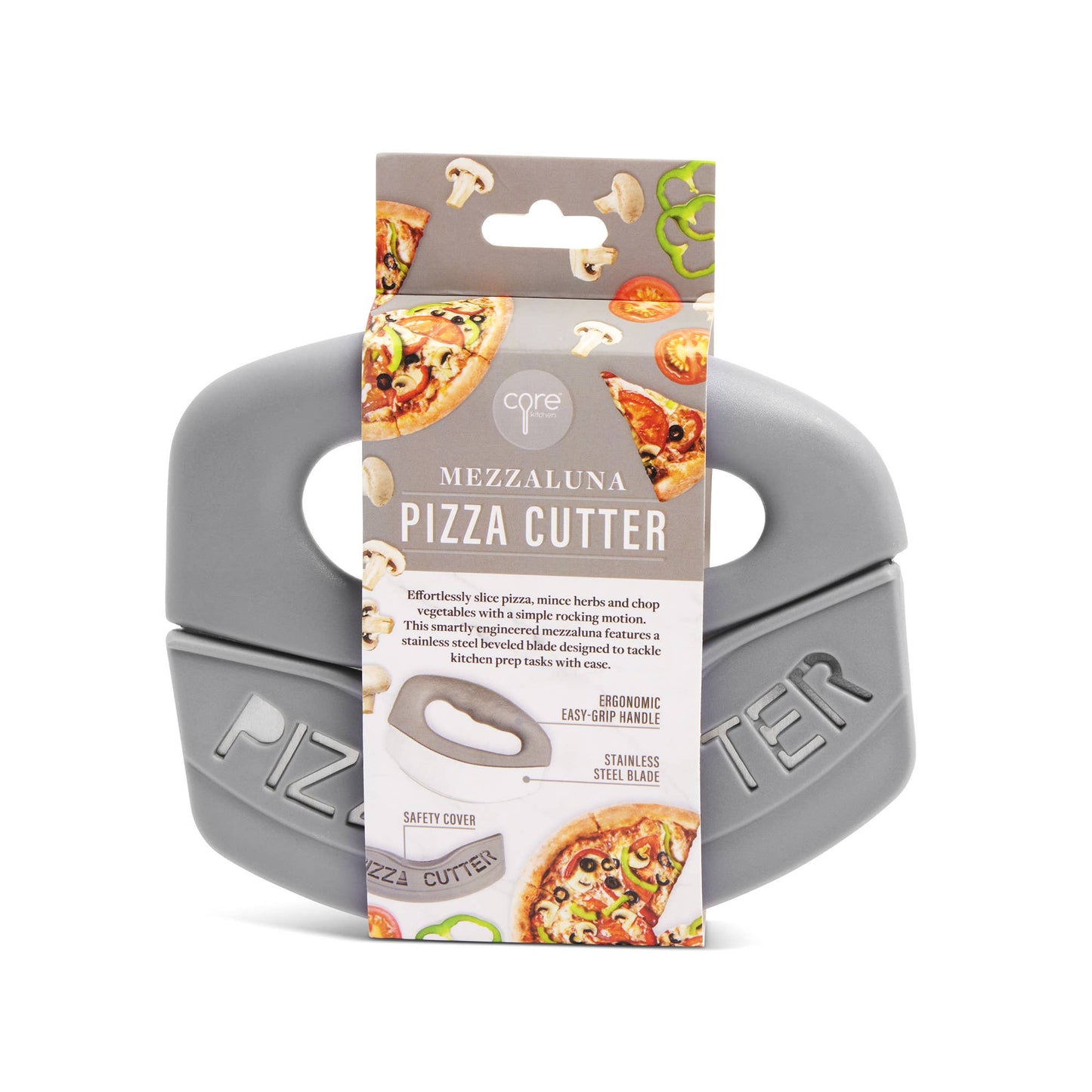 Pizza Cutter and Mezzaluna Chopper - Smoke