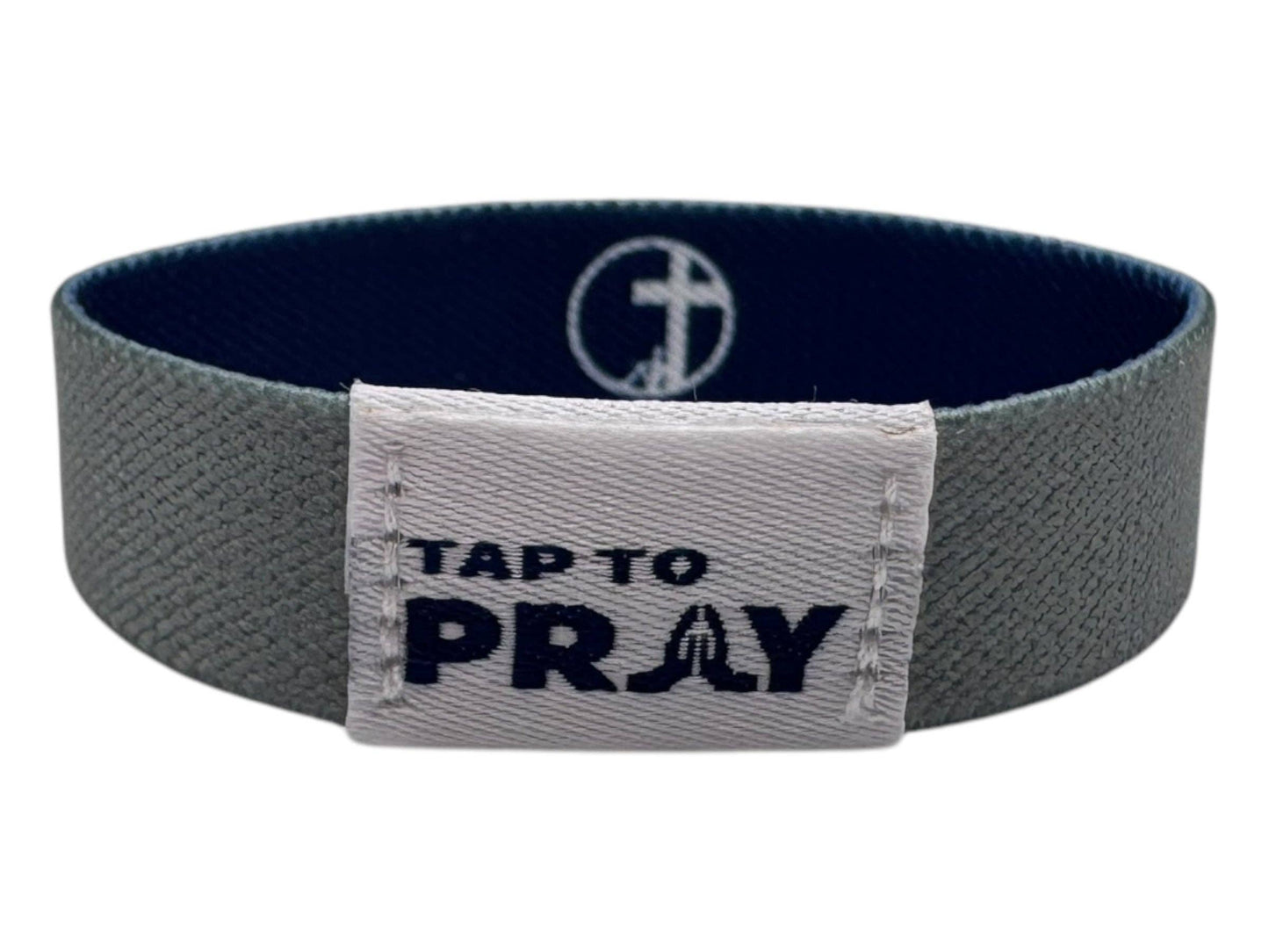 Tap To Pray™ Wristbands - Navy & Grey: X-Small