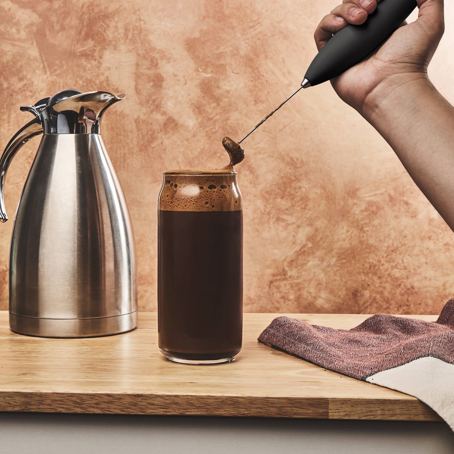 Milk Frother with Stand - Onyx