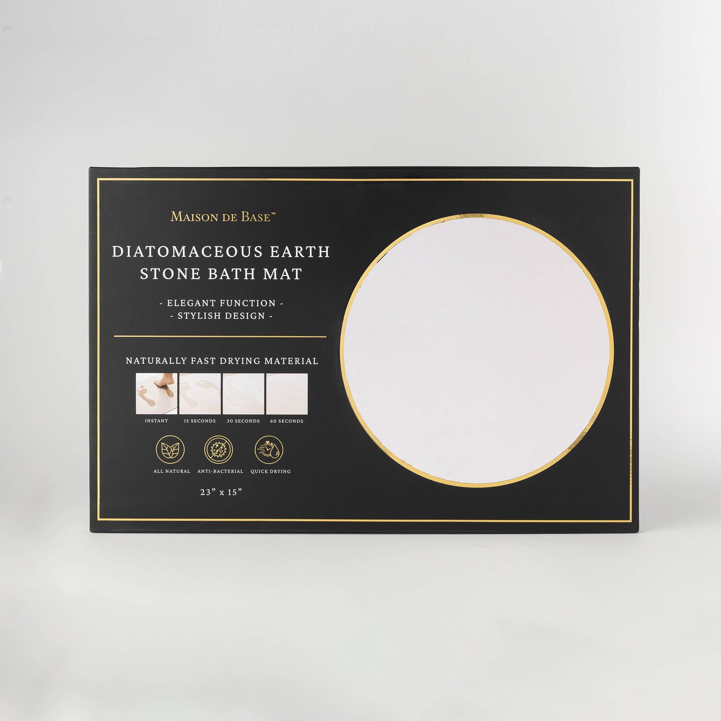 Diatomite Semi Circle Bath Mat - White
