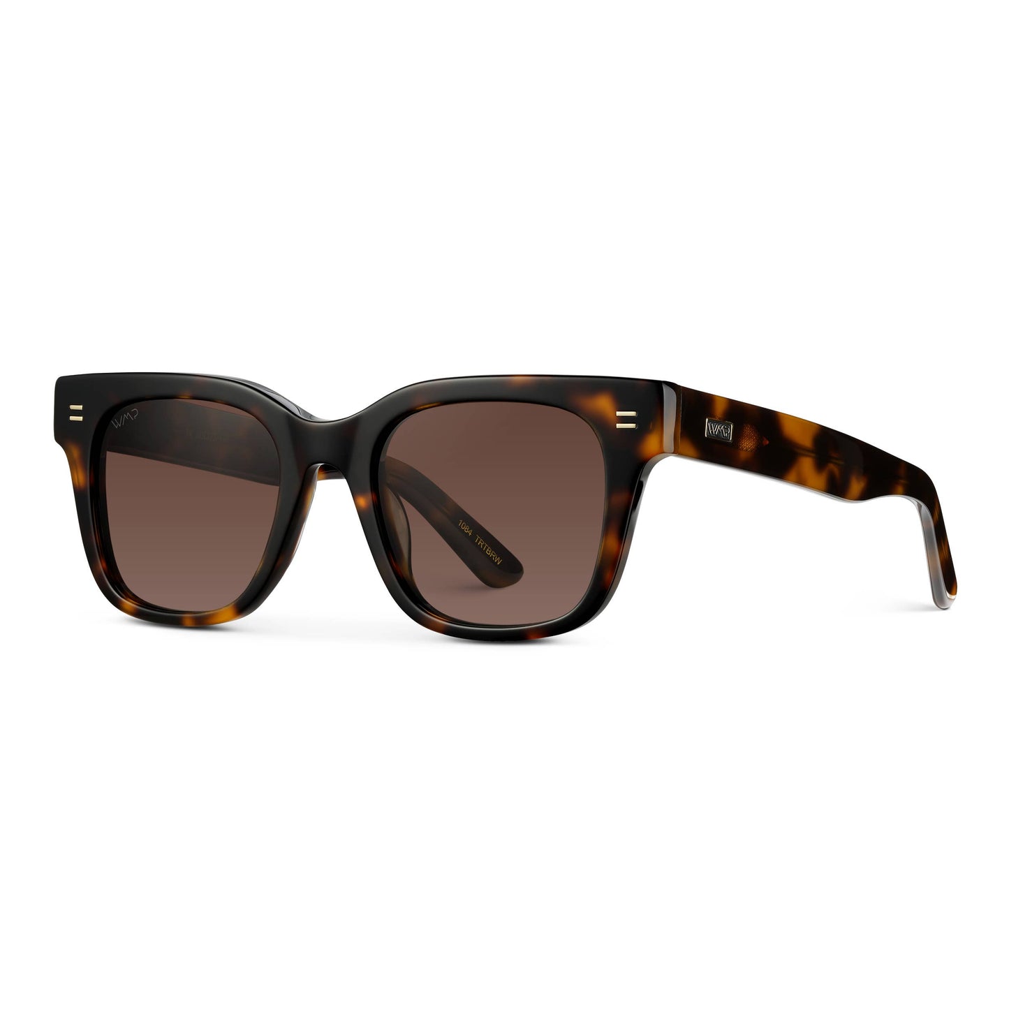 Nash - Men's Square Polarized Sunglasses: Black / Grey Gradient Lens
