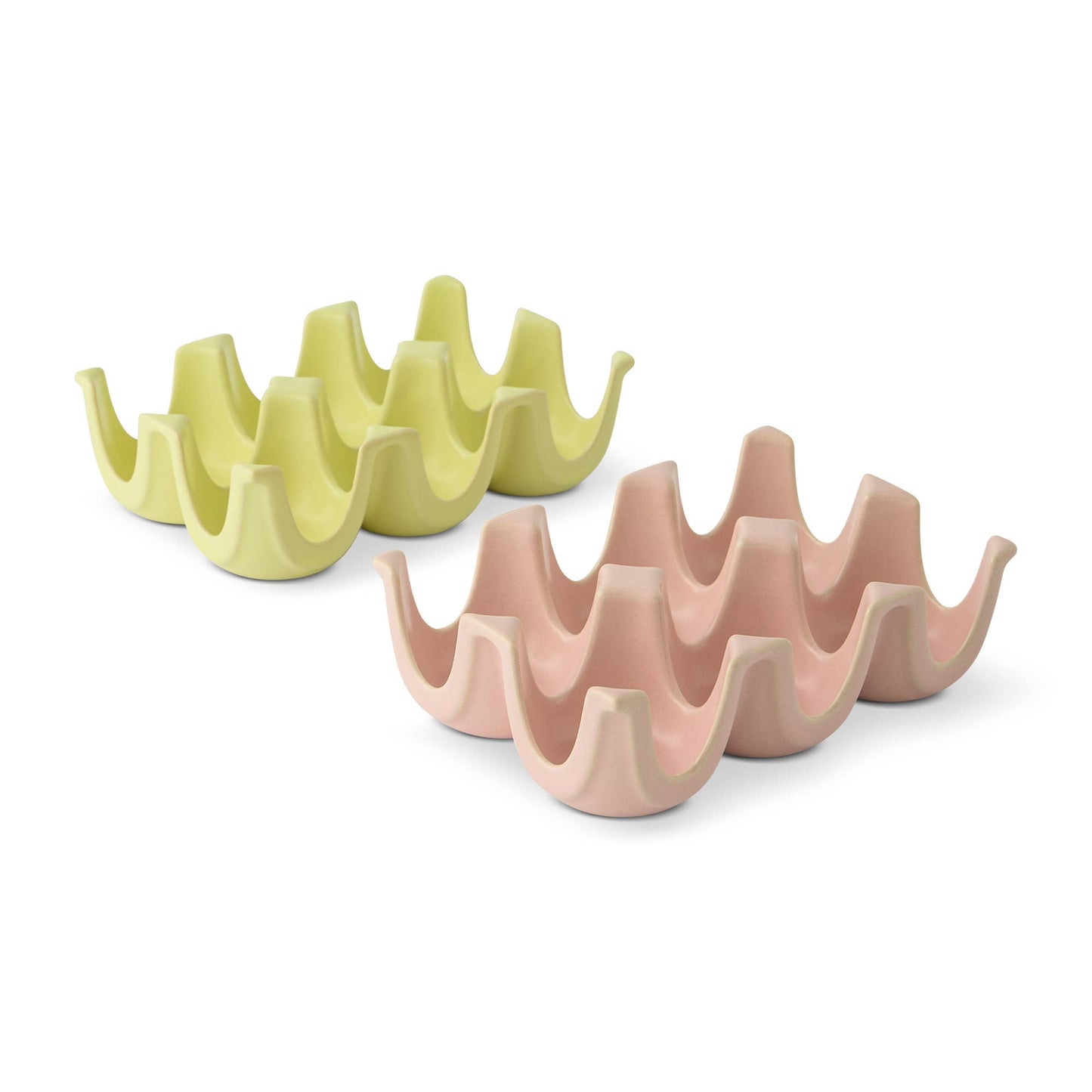 2pk 6 Section Ceramic Egg Tray - FNT/PNF
