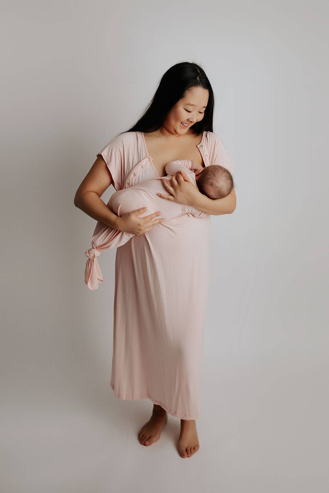 Heavenly Pink Knotted Gown: Gown
