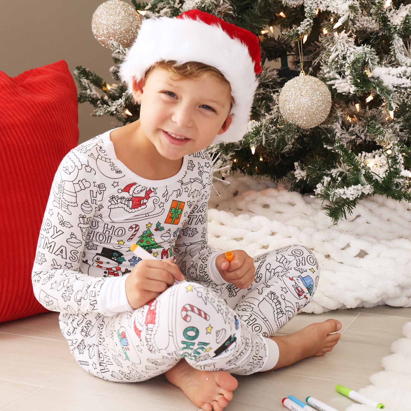 Colorable Two Piece Pajama Set | Christmas Morning: 9/10