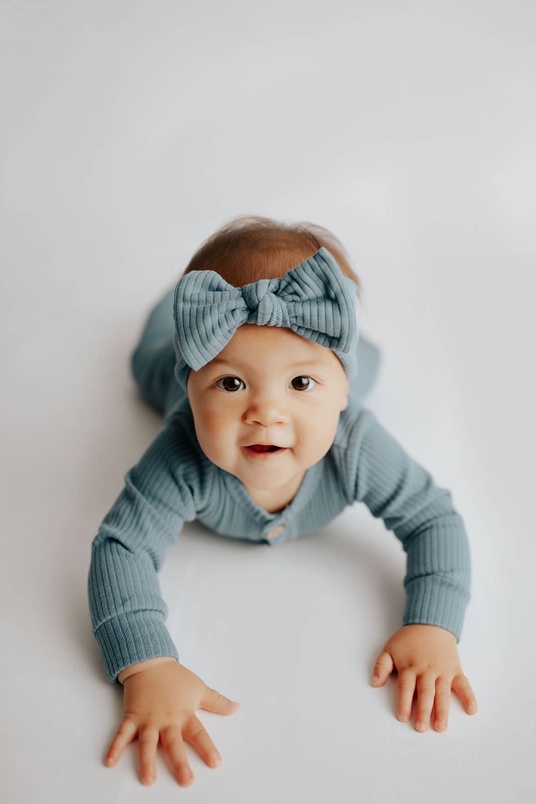 Baby Ribbed Playsuit with Pockets and Bow: Mauve / 18-24 Months