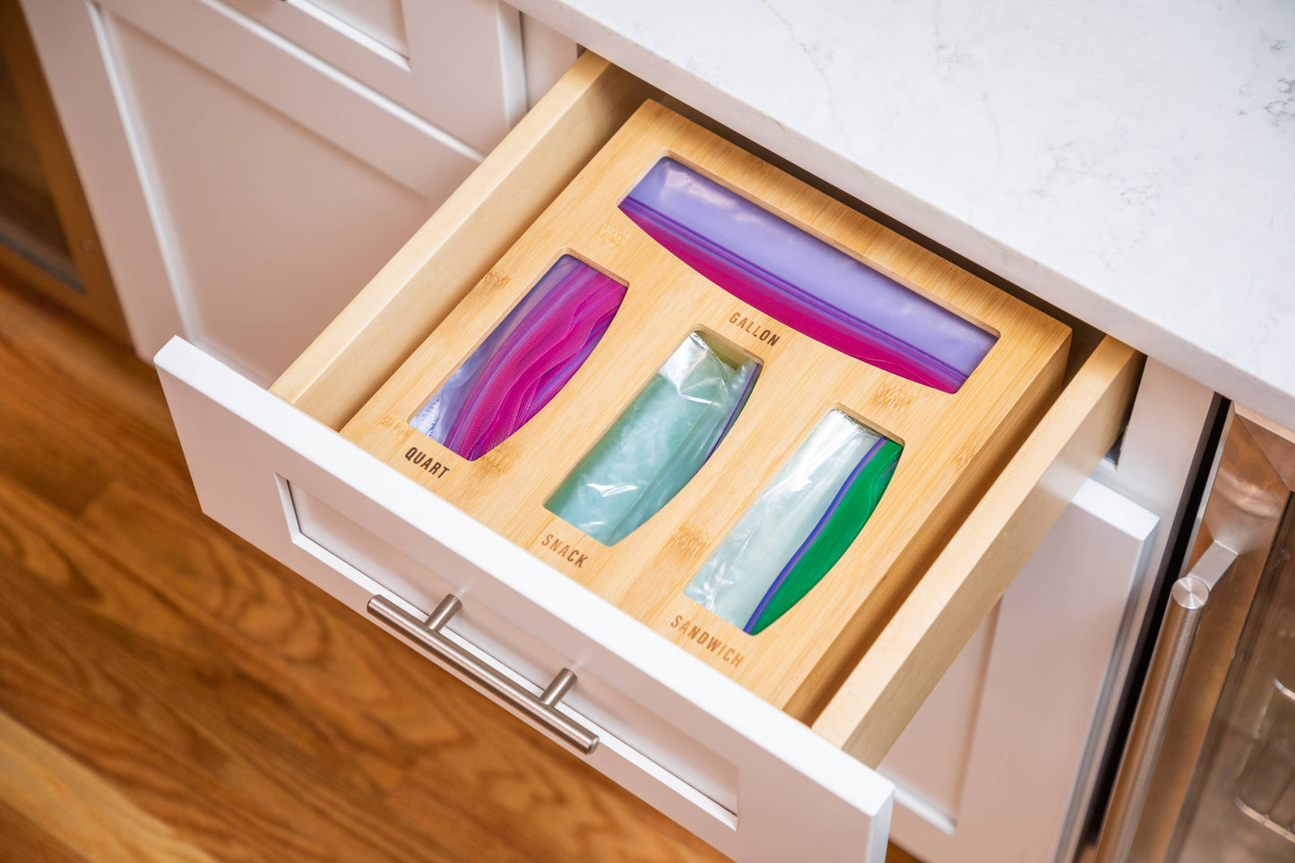Bamboo Multi Plastic Bag Organizer