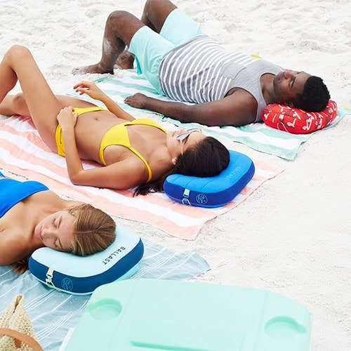 Ballast Beach Pillow: Ocean Blue