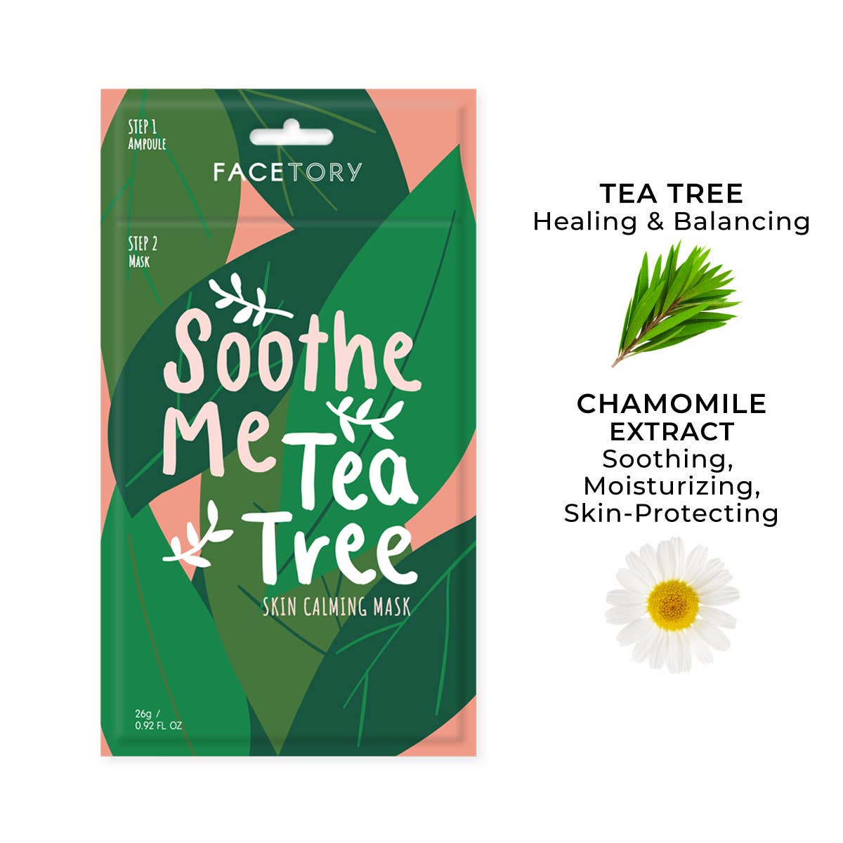 Face Mask - K-Beauty - 2-Step Clearing - Soothe Me Tea Tree