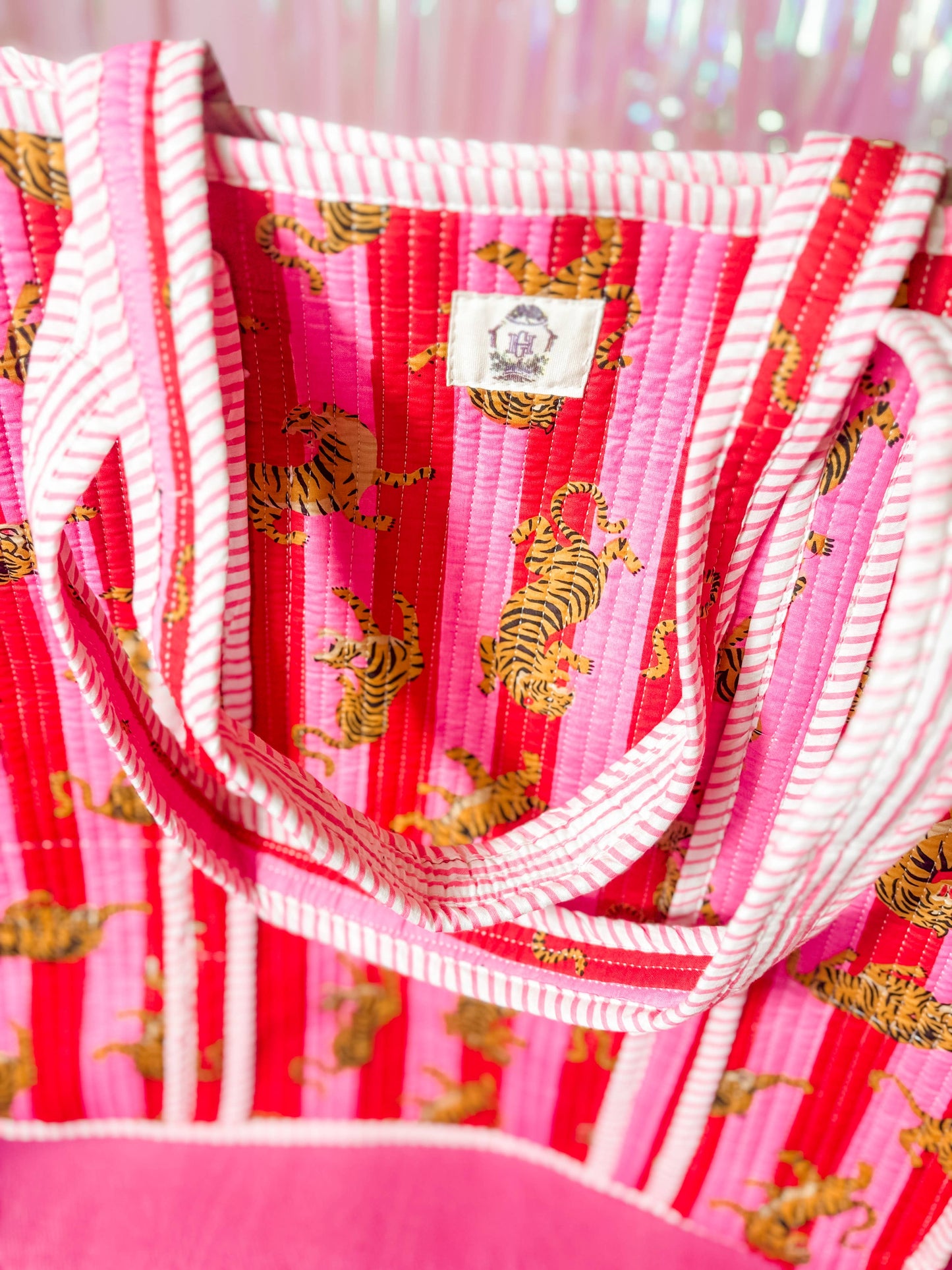 Tiger Lily | Large Quilted Tote Bag