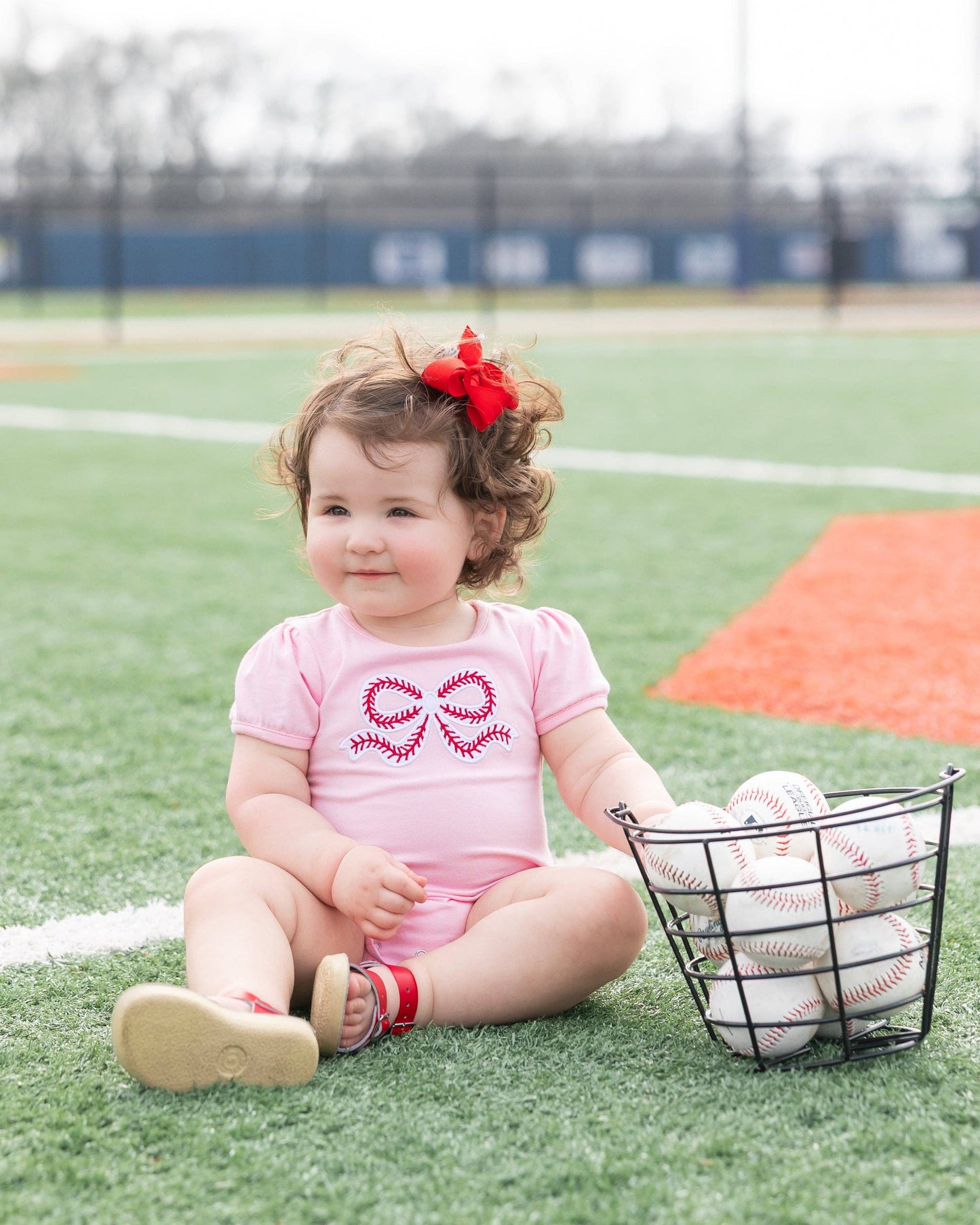 Ball Park Bow Bubble: 18 Months