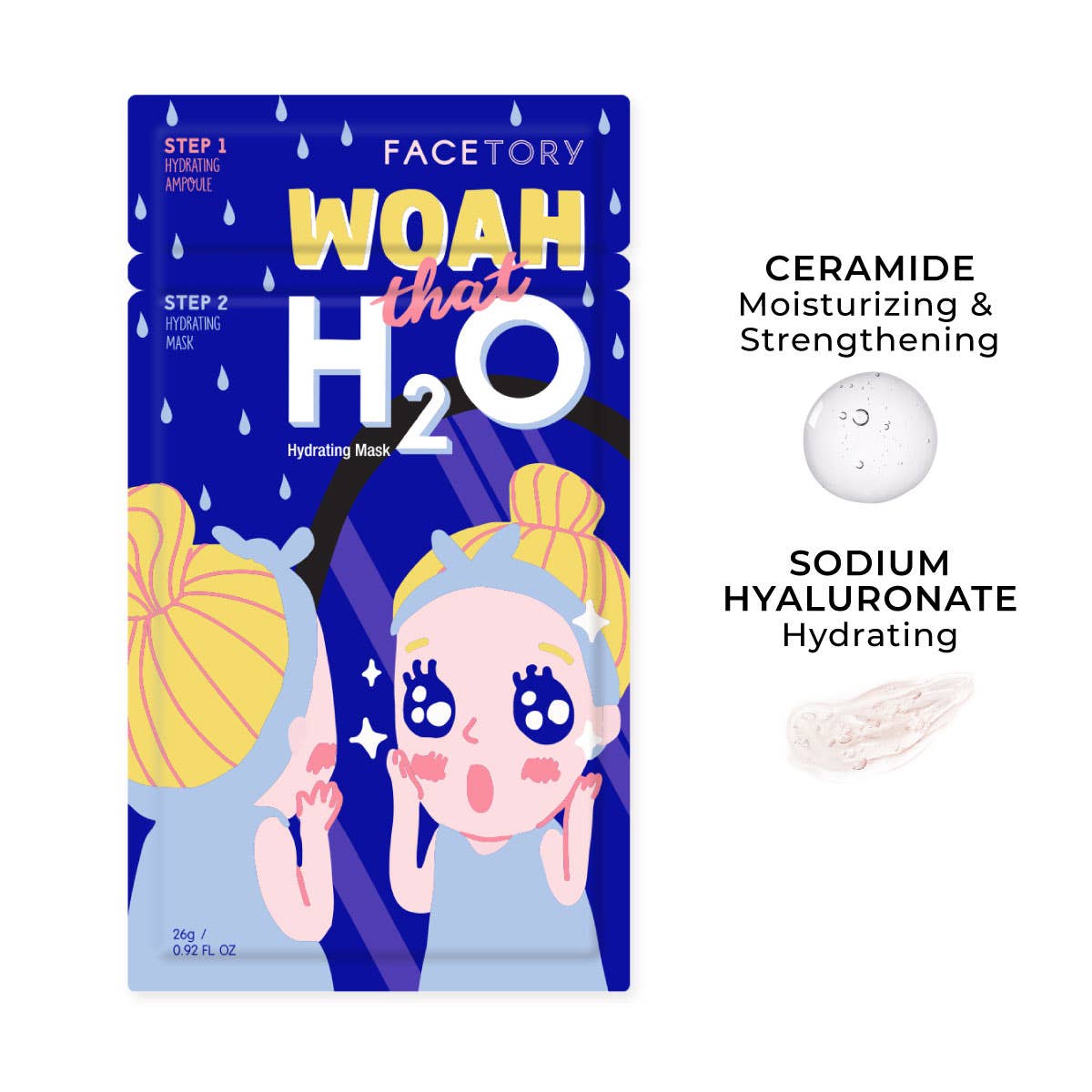 Face Mask - Korean Beauty - 2-Step Hydrating - Woah That H2O