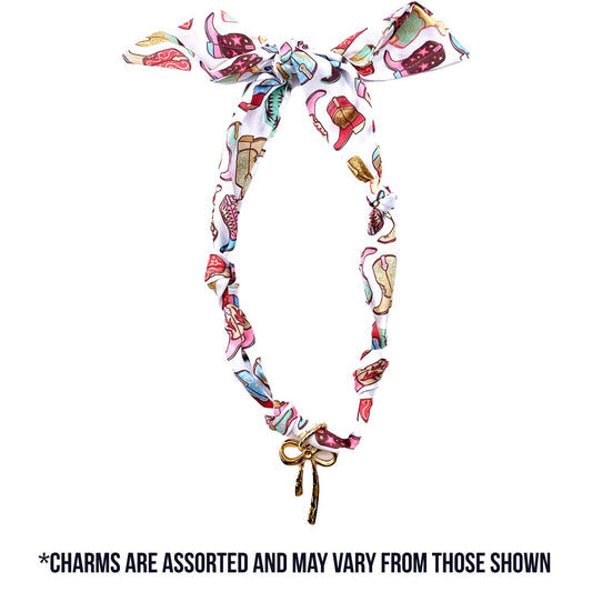 TW-1021 SCARF NECKLACE WITH CHARM
