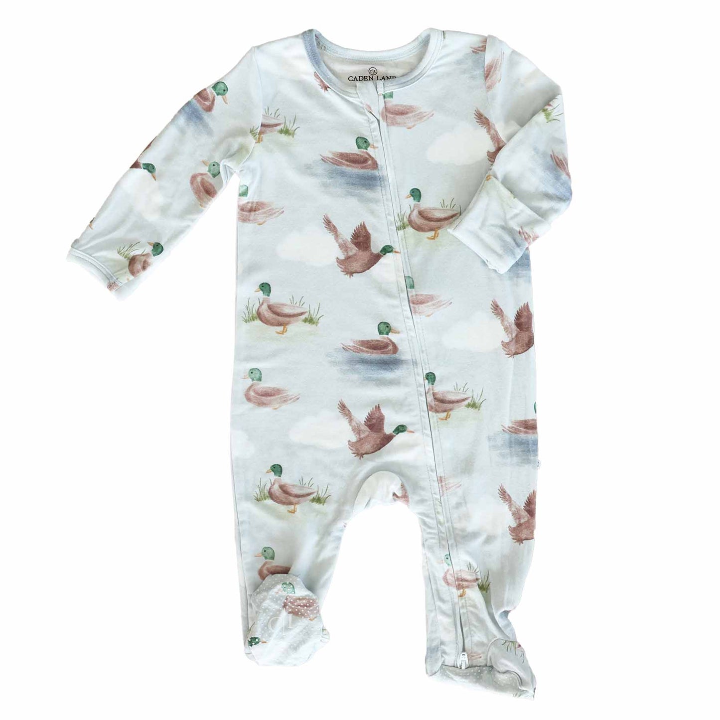 Little Duckling Zipper Footie: Newborn