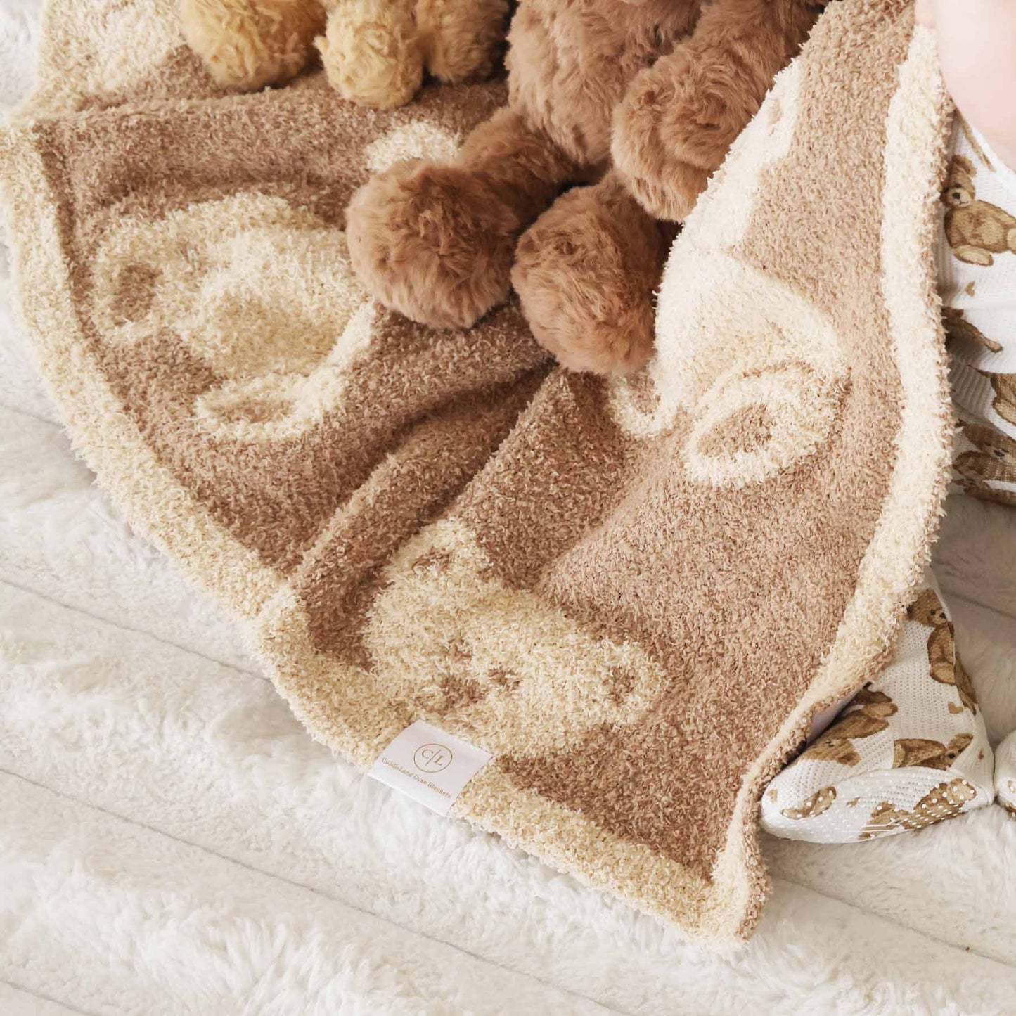 CuddleLane™ Luxe Blankets | Teddy Bears: Baby Blanket (40" x 30")