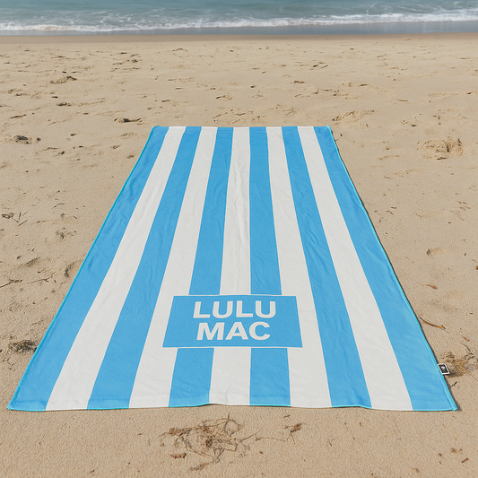BT1413-Blue Darby Beach Towel