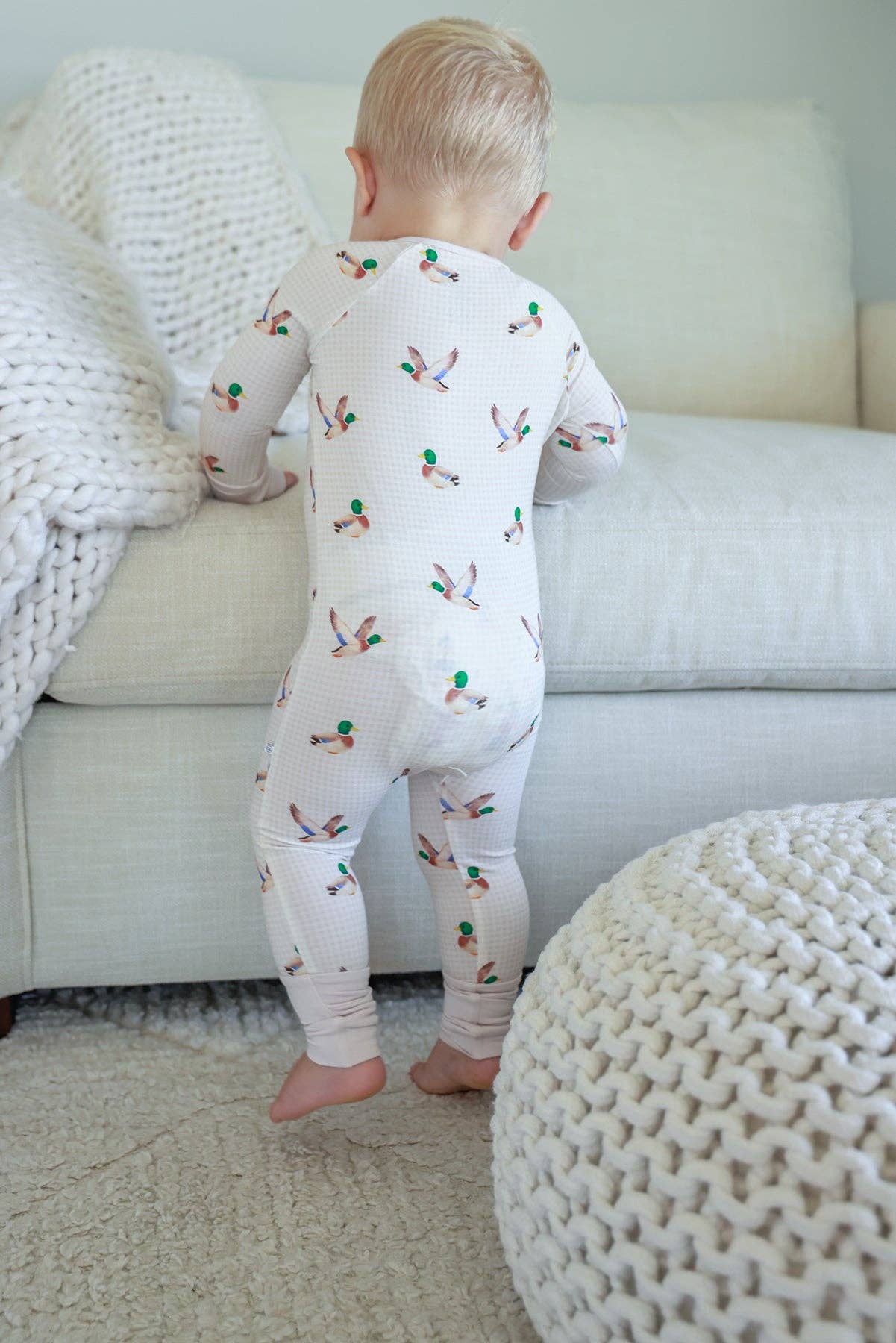 Convertible Bamboo Zip Romper | Little Mallard: 3-6 months