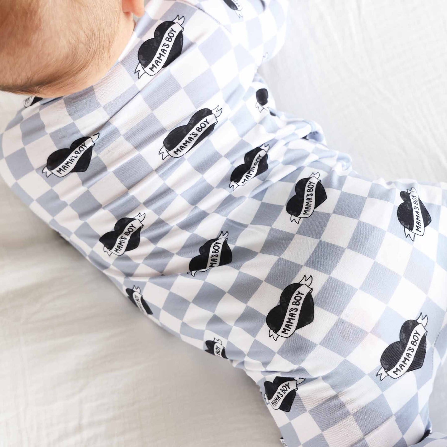 Mama's Boy Zipper Footie: Newborn