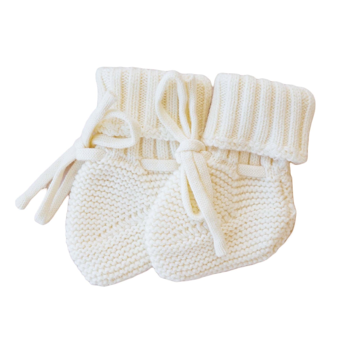 Knit Baby Booties: Smoke / NB