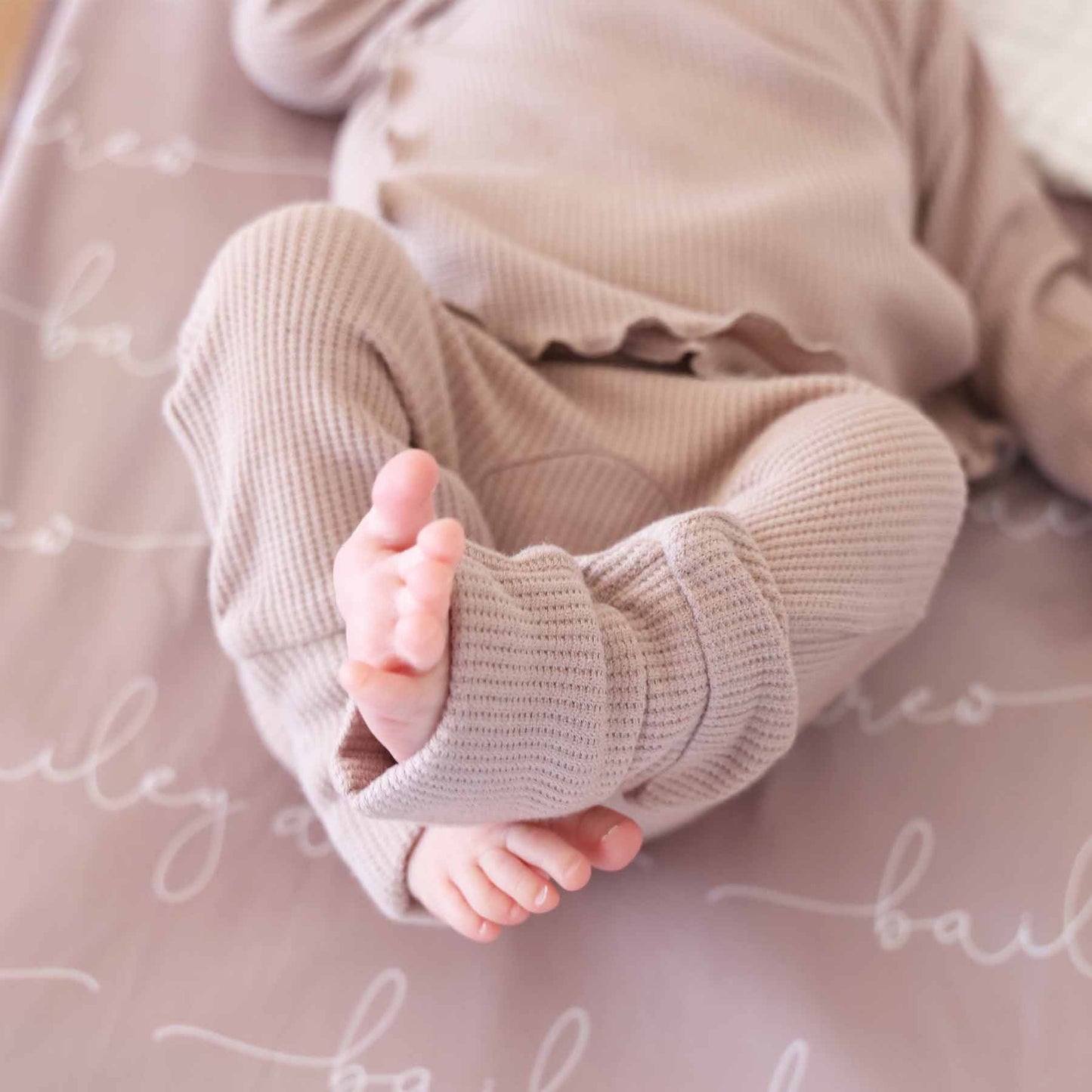 2pc Waffle Crossover Top & Bottom | Mocha: NB