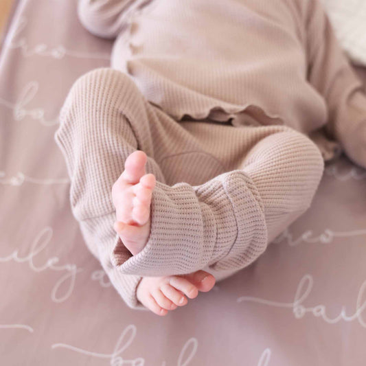 2pc Waffle Crossover Top & Bottom | Mocha: NB