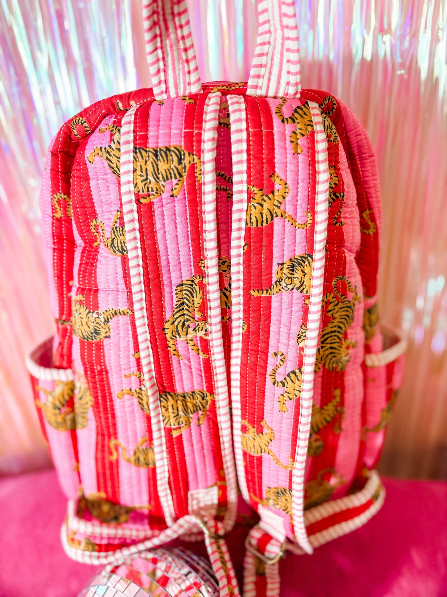 Tiger Lily Quilted Backpack 