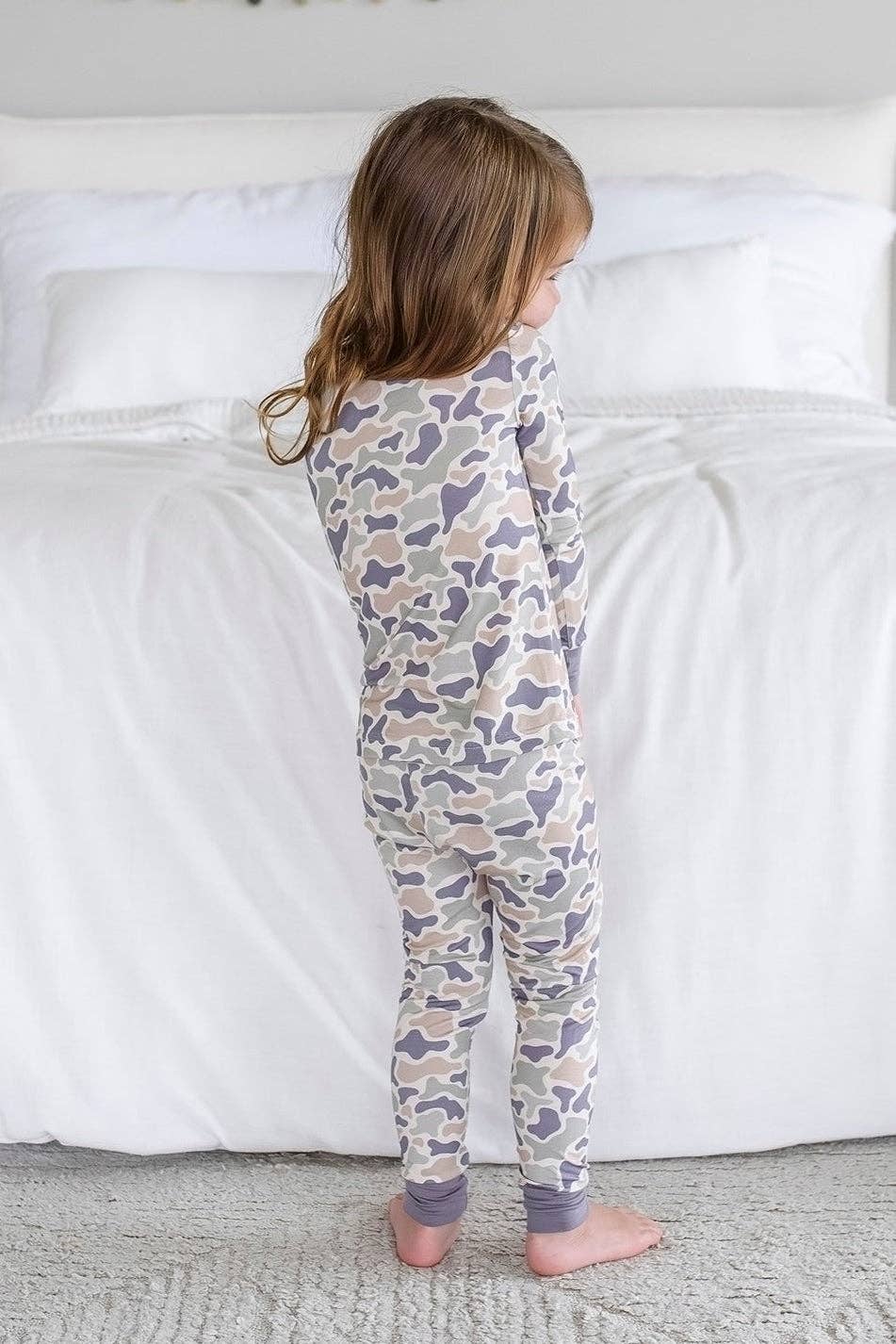 Two Piece Bamboo Pajama Set | Camo Cutie: 3T