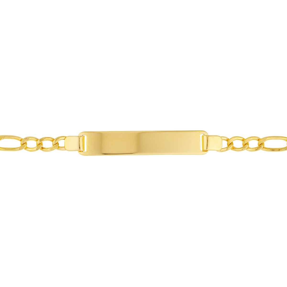 Kid's Initial ID Bracelet on Figaro Chain